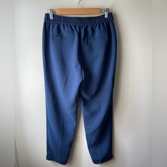 J CREW Factory Sydney Pull On Jogger Pants Size 2 Navy Blue Zip Pockets - Picture 2 of 10